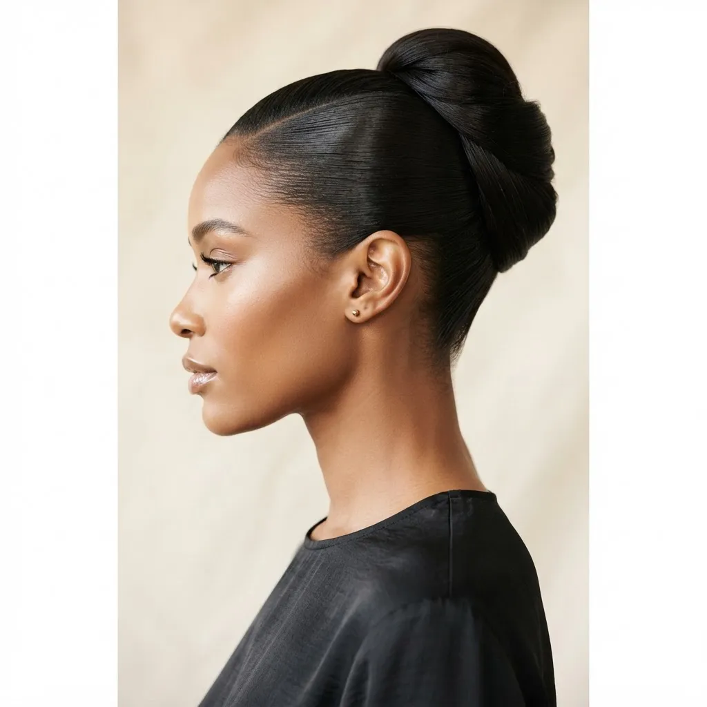 Elegant finished updo hairstyle